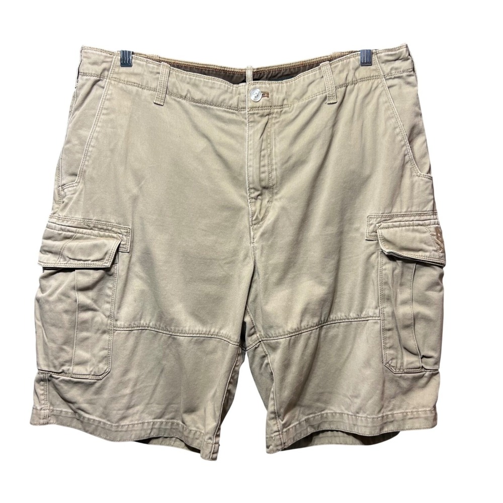 Timberland‎ Cargo Shorts Outdoor Casual Khaki Cotton Size 38 Tan